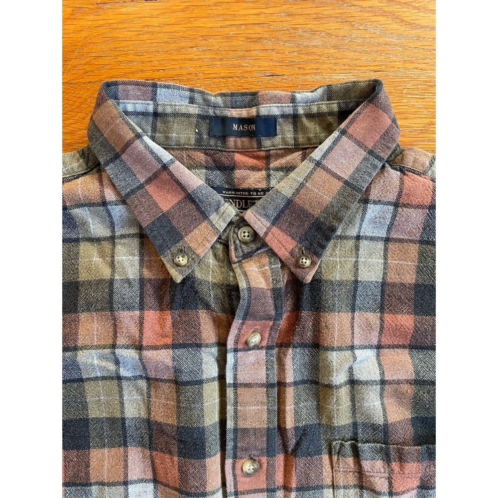 Pendleton Men's Mason Button Down Shirt XL Plaid Flannel Cotton